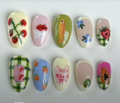 Kitsch Nails, Snoopy Nails, Aesthetic Nails, Nail Idea, Beauty Hair Makeup, Dream Nails, School Life, Nails Designs, Nails Nails