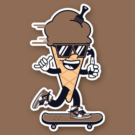 Ice Cream Character, Ice Cream Cute, Ice Cream Cartoon, Ice Cream Logo, Ice Cream Illustration, Storyboard Ideas, Storyboard Illustration, Adobe Illustrator Design, The Artist Movie