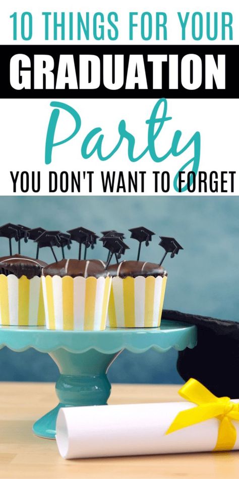 There is a lot to remember for your high school graduation party. The senior party is a big deal, and there are lots of little things on our checklist that you may not have thought of for the grad party. #gradparty #seniorparty #graduation Graduation Checklist, Graduation Party Checklist, Boys High School Graduation Party, Senior Party, Senior Graduation Party, Graduation Party High, Graduation Open Houses, Party Checklist, Graduation Party Planning