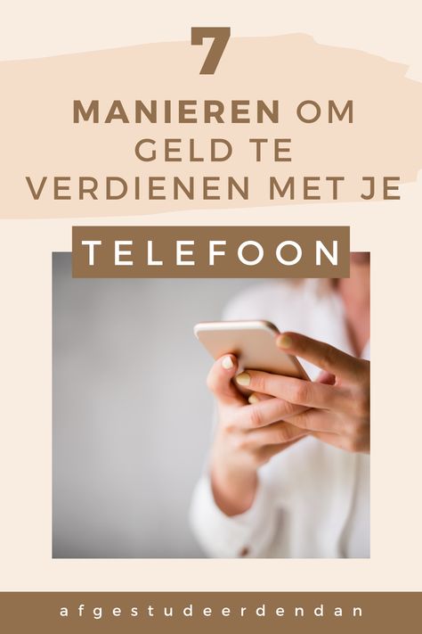 Er zijn steeds meer interessante manieren om geld te verdienen met je telefoon. Of je nu op zoek bent naar bijverdiensten, een fulltime inkomen wilt verdienen, of gewoon op zoek bent naar flexibiliteit en vrijheid; er is een manier voor iedereen. Hier vind je de beste manieren om geld te verdienen met je telefoon in 2023 en hoeveel je kan verdienen: Geld verdienen vanuit huis, passief inkomen Side Hustle, Signs, Reading