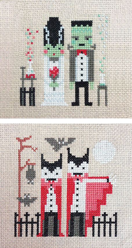 Adams Family Cross Stitch, Spiderweb Cross Stitch, Cross Stitch Spooky, Free Halloween Cross Stitch Patterns, Bat Cross Stitch, Goth Cross Stitch, Spooky Cross Stitch, Halloween Cross Stitch Charts, Geek Cross Stitch