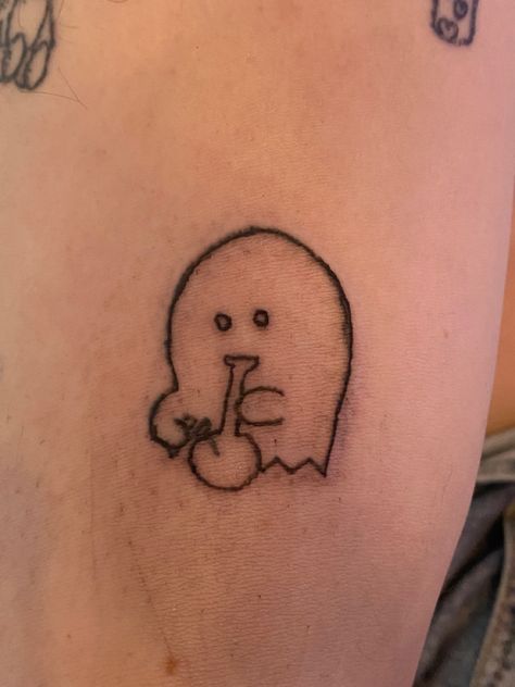 tattoo sticknpoke machinetatts ghosts sm0ke 👻 Pothead Tattoo, Insomnia Tattoo, Tattoo Board, Poke Tattoo, Funny Tattoos, Cute Tattoos, Tatting, Tattoo Ideas, Ghost