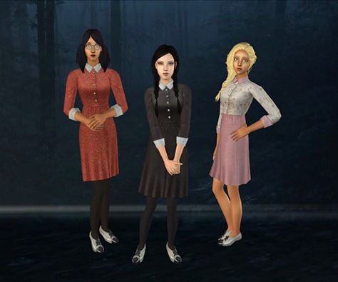 Christmas In July 2015 Gifts Sims 2 Maxis Match, Sims 2 Games, Wednesday Addams Dress, Addams Dress, Sims 2 Clothes, Sims2 Cc, Sims 2 Hair, Sims 2 Mods, Sabrina The Teenage Witch