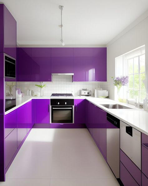 Modern Kitchen Cabinet Designs to Inspire Kitchen Cabinets Cover, Cabinet Light Fixtures, Used Kitchen Cabinets, Purple Kitchen, Modern Kitchen Cabinet Design, Kitchen Images, Luxurious Home, Modern Kitchen Cabinets, Diy Kitchen Cabinets