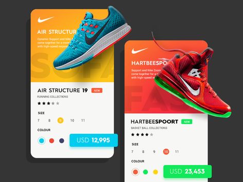 This is the follow-up shot to Daily UI #4 - Nike. just an another concept of having pieces of the UI outside of the frame.  Hope you guys like it, please hit L to show some love. Module Design, What Is Design, Ux Mobile, Mobile Web Design, Daily Ui, 카드 디자인, Mobile Ui Design, Web Ui Design, Application Design