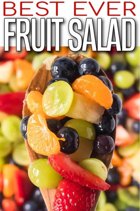 Frozen Fruit Salads, Fruit Dressing, Fruit Salad Ingredients, Easy Fruit Salad Recipes, Honey Lime Dressing, Best Fruit Salad, Dressing For Fruit Salad, Salads For A Crowd, Fruit Salad Easy