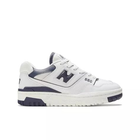 New Balance 550 "White/Royal" Women's Shoe View 1 New Balance 550 All Colors, New Balance 550 White, Aesthetic Rainbow, Royal Women, New Balance White, Balance 550, Back To School Shoes, Shoes New Balance, Shoe Inspo