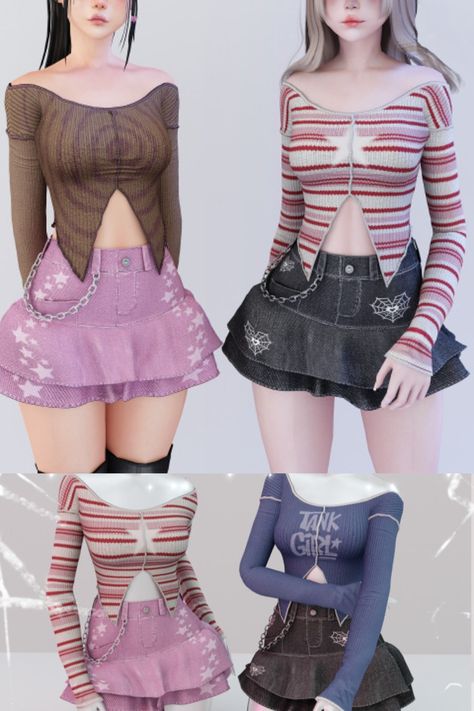 Acubi Sims 4 Cc, Sims 4 Cc Sanrio Clothes, Sims 4 Victoria Secret Cc, Sims 4 Kawaii Cc Clothing, Sims 4 Mini Skirt, Sims 4 Korean Cc, Sims Aesthetic, Sanrio Clothes, Cc Sims4