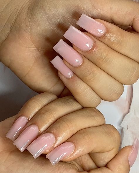 Med Square Acrylic Nails Pink, Medium Arclyc Nail, Plain Square Acrylic Nails, Pink Tapered Square Nails, Short Tapered Square Nails, Modest Nails, Acrylic Nails Short Square, Plain Acrylic Nails, Almond Nail Tips