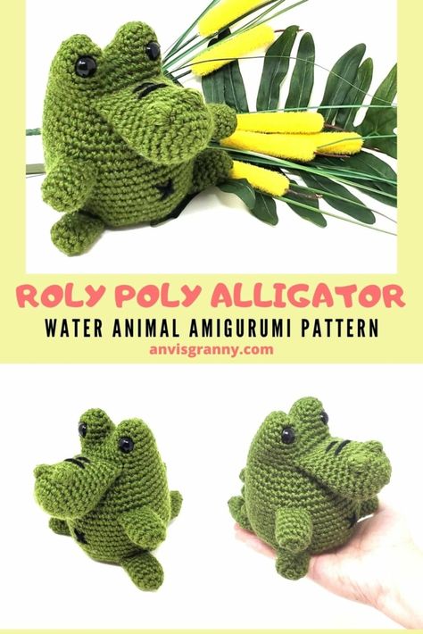 Summer Crochet Amigurumi, No Sew Crochet Amigurumi Free, Free No Sew Amigurumi, Crochet Gator, Easy Crochet Stuffed Animals, Crochet No Sew Amigurumi, No Sew Amigurumi Free Pattern, Free Crocodile Crochet Patterns, Alligator Crochet Pattern Free