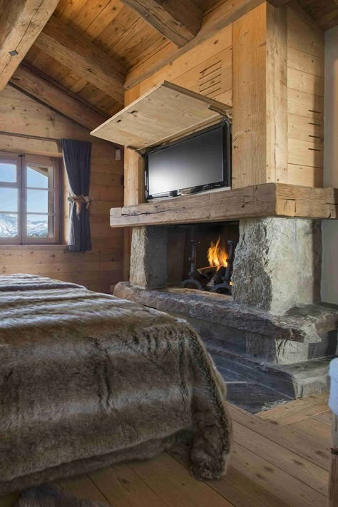 Chalet Fireplace, Ski Chalet Interior, Verbier Switzerland, Chalet Interior Design, Chalet Chic, Chalet Interior, Chalet Design, Luxury Ski Chalet, Ski Chalets