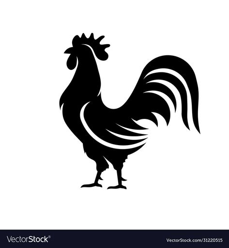 Farm Animal Illustration, Rooster Images, Rooster Vector, Rooster Silhouette, Chicken Vector, Rooster Logo, White Rooster, Chicken Logo, Chicken Illustration