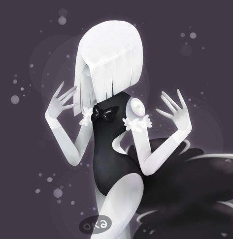 White Pearl OC Drawing Illustration Digital SU Steven Universe Art Su Pearl Oc, Pearl Oc Su, Pearl Oc Steven Universe, Steven Universe Pearl Oc, White Pearl Steven Universe, Pearl Oc, Animation Character Concept, White Diamond Steven Universe, Su Oc