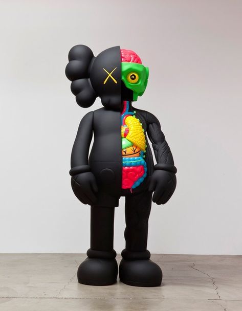 KAWS - Four Foot Dissected Companion (Black) for Sale | Artspace Kaws Bear, Kaws Figurine, Hypebeast Room, Paintings Ideas, American Graffiti, Vinyl Toys, Random Pics, Designer Toys, Street Artists