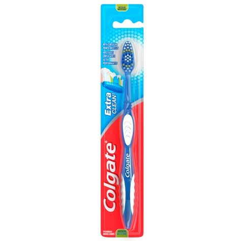 Colgate Extra Clean Full Head Toothbrush, Medium - 1 Count - Walmart.com - Walmart.com Soft Bristle Toothbrush, Toothbrush Colgate, Colgate Toothbrush, Collage Dorm, Mouth Care, Teeth Brush, Colgate Toothpaste, Colgate Palmolive, Tongue Cleaner