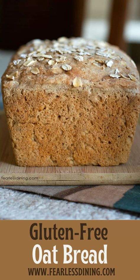 Gluten Free Honey Oat Bread, Gluten Free Oat Bread, Gluten Free Bread Machine, Homemade Gluten Free Bread, Honey Oat Bread, Buckwheat Bread, Best Gluten Free Bread, Oat Bread, Gluten Free Yeast Free