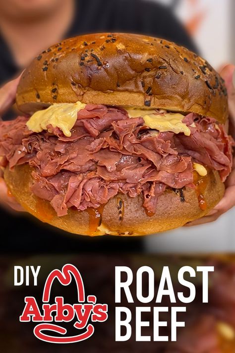 Arby’s Roast Beef Recipe, Arby's Roast Beef Copycat, Arby’s Roast Beef Sandwiches At Home, Copycat Arby Roast Beef, How To Make Roast Beef For Sandwiches, Diy Roast Beef Lunch Meat, Instant Pot Roast Beef Sandwiches, Homemade Deli Roast Beef, Homemade Arbys Roast Beef