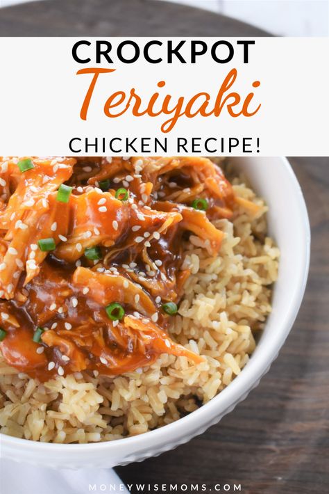 It just doesn't get any easier than this Crockpot Teriyaki Chicken. This is an easy way to get your favorite take-out flavors in a home-cooked meal, just using a slow cooker recipe. Slow Cooker Chicken Teriyaki, Crockpot Teriyaki Chicken, Crockpot Teriyaki, Plain Food, Chicken Teriyaki Sauce, Spring Dinners, Teriyaki Chicken Recipe, Teriyaki Chicken Crock Pot, Slow Cooker Teriyaki Chicken