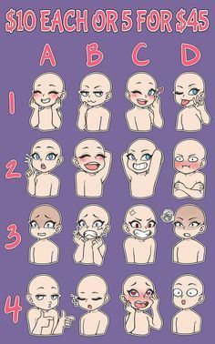 Referencias Para Dibujos - Expresiones faciales IV - Wattpad Drawing Meme, Drawing Face Expressions, 캐릭터 드로잉, Drawing Expressions, Chibi Drawings, Face Expressions, Anime Drawings Tutorials, Art Poses, Drawing Tutorials