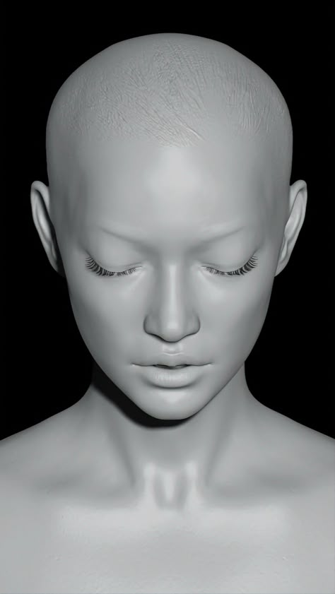 3d Karakter, Face Anatomy, Anatomy Sculpture, 얼굴 드로잉, Digital Sculpture, 얼굴 그리기, Jane Doe, 3d Modelle, Eyes Closed