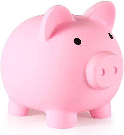 Amazon.com: Piggy Bank, Unbreakable Plastic Money Bank, Coin Bank for Girls and Boys, Medium Size Piggy Banks, Practical Gifts for Birthday, Christmas, Baby Shower (Pink) : Toys & Games Pink Piggy Bank, Large Piggy Bank, Saving Coins, Toy Money, Money Saving Box, Easter Baby, Kids Money, Cute Piggies, Christmas Baby Shower