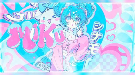 Miku Laptop Wallpaper, Black Banners For Discord, Blue Banners Discord, Miku Discord Banner, Miku Wallpaper Pc, Hatsune Miku Banner, Miku Banner, Gfx Banner, Black Banners