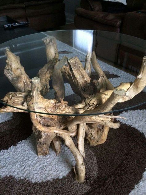 Teak root console