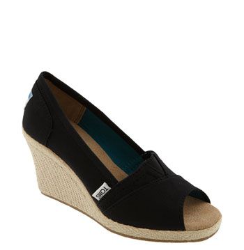 Tom's Canvas Wedge  Nordstrom Silver Wedges, Toms Wedges, Toms Classic, Afrikaanse Mode, Cute Wedges, Black Wedge, Womens Wedges, Passion For Fashion, Shoes Online