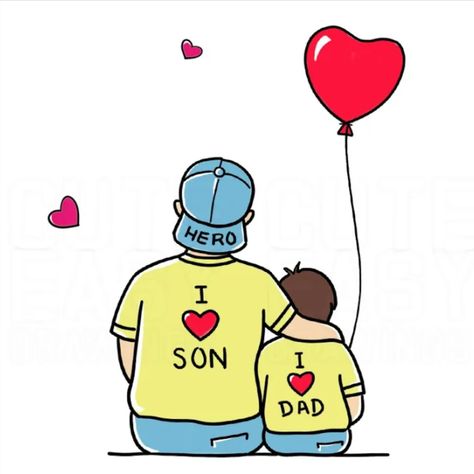 Father and son Father's Day Drawing Ideas For Kids, Fathers Day Drawing For Kids, Fathers Day Drawings Easy, Fathers Day Drawings Ideas, Father's Day Drawing Ideas, Father And Daughter Drawing, Father's Day Drawings, Father's Day Drawing, Father Daughter Bond