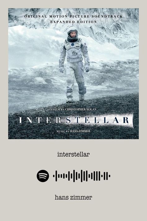 Hans Zimmer Interstellar, Spotify Polaroid, Christopher Nolan, Music Album Cover, Interstellar, Music Album, Motion Picture, Soundtrack, Album Covers