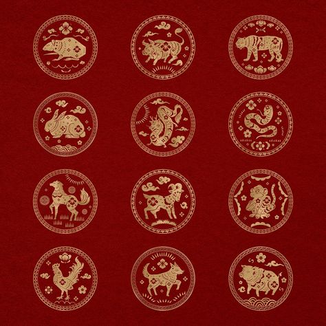 Tiger Zodiac, Chinese Zodiac Tiger, Chinese Horoscope, New Year Design, Animal Zodiac, Chinese Element, New Year Designs, Year Of The Tiger, Pet Signs