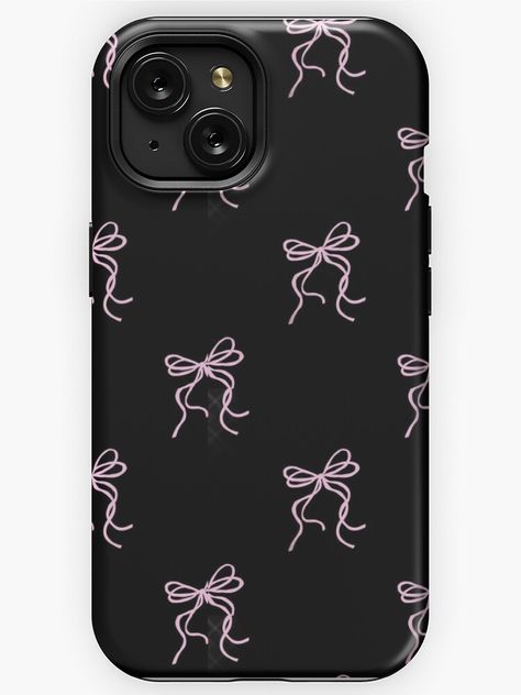 "Black and Pink Coquette Bows" iPhone Case for Sale by Creative Brat Design Studio Aesthetic Phone Cases Black, Aesthetic Phone Case For Black Iphone, Cute Phone Cases For Black Iphone, Black Iphone Aesthetic Case, Black Iphone Case Ideas, Black Aesthetic Phone Case, Black Phone Case Aesthetic, Black And Pink Coquette, Ghosting Quotes