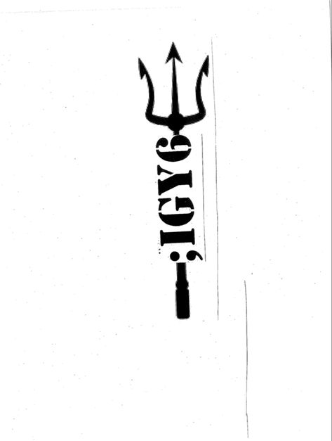 This is a custom ;IGY6 tattoo design I made while I was in the Navy, ended up getting it a few months after I created this final design Igy6 Tattoo, Navy Tattoos, Trident Tattoo, In The Navy, Custom Tattoo Design, Ink Ideas, Custom Tattoo, The Navy, Tattoo Design