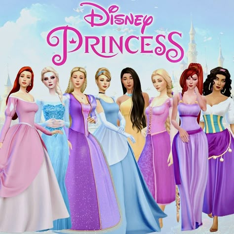 Sims 4 Cc Barbie Princess, Sims Disney, Sims Princess, Sims 4 Cc Ariel, Sims 4 Disney Princess, Sims 4 Rapunzel Cc, Disney Sims 4, Sims Princess Cc, Sims 4 Cc Disney Princesses