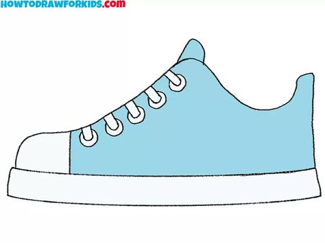 How to Draw a Cartoon Shoe - Easy Drawing Tutorial For Kids Shoes Easy Drawing, Shoe Drawing, Draw Clothes, Shoes Vector, Kd Shoes, Shoe Sketches, Drawing Lesson, Cartoon Shoes, Drawing Tutorials For Kids