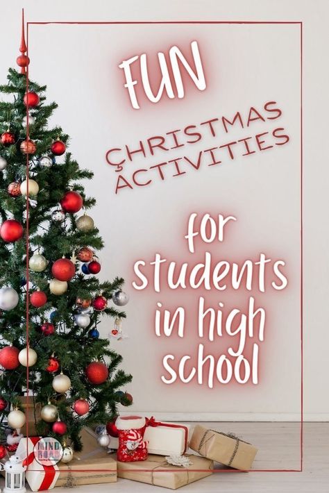 Holiday Activities For High School Students, High School Holiday Activities, Christmas Activities For High School Students, Christmas Games For High School Students, High School Christmas Decorations, Student Council Christmas Ideas, High School Christmas Activities, Gifts For High School Students, Christmas Classroom Activities