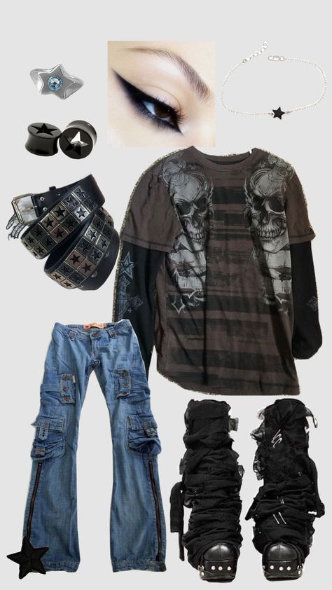 #stars #oufitideas #grunge #aeshetic Outfit Idea, Fashion Inspo, Stars, Pins