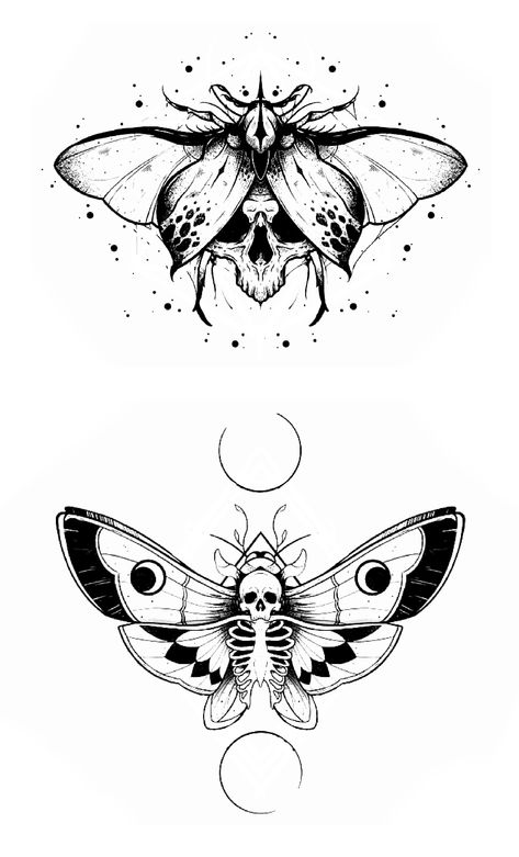 Tattoos Neo Traditional, Tattoo Skeleton, Neo Traditional Tattoos, Moth Drawing, Tattoo Machine Tattoo, Moth Tattoo Design, Beetle Tattoo, Shin Tattoo, Knife Tattoo