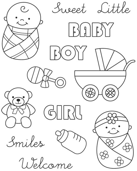 Boy Coloring Pages, Lézervágott Fa, Baby Mehndi Design, Moldes Para Baby Shower, Scrapbook Bebe, Boy Coloring, Baby Shower Clipart, Desain Quilling, Baby Drawing