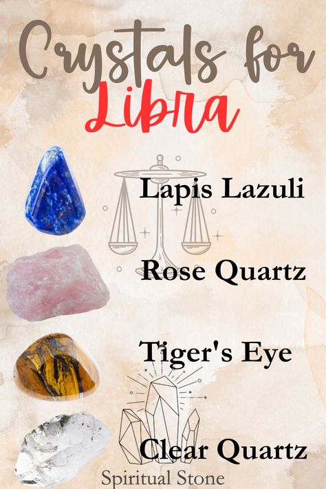 Discover the balanced world of Libra crystals. 💎♎️ Stones like Lapis Lazuli and Rose Quartz align with Libra's air energy, fostering harmony and love. Tiger's Eye strengthens Libra's decision-making, while Clear Quartz enhances their diplomatic nature. Harness these crystals for your Libra journey. 💨💞 Libra Crystals, September Magick, Libra Stone, Air Energy, Tiger Zodiac, Business Crafts, Moon Names, Ayurvedic Healing, Best Crystals