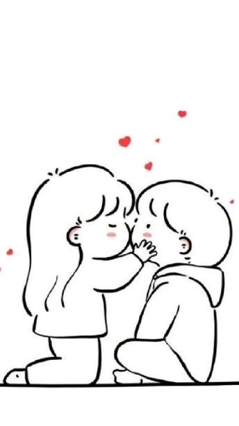 Cute Drawing Couple Cartoon, Couple Ideas Drawing, Cute Pictures To Draw For Boyfriend, Cute Couple Drawings Ideas, Romantic Easy Drawings, Cute Doodle For Boyfriend, Sweet Doodles For Him, Cute Couple Drawings Cartoon Easy, Cute Boyfriend Gifts Ideas