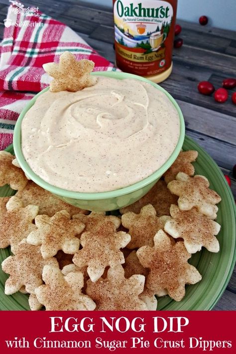 Egg Nog Dip, Pie Crust Dippers, Lemon Fudge, Office Treats, Sugar Pie Crust, Eggnog Recipes, New Year's Desserts, Sweet Dips, Sugar Pie