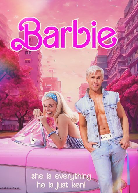 barbie movie poster #barbie #barbieposter #margotrobbie #ryangosling Barbie Movie Poster, Barbie Movie 2023, Barbie Poster, Barbie 2023, Movie 2023, Graphic Posters, Be With You Movie, Kate Mckinnon, Mattel Dolls