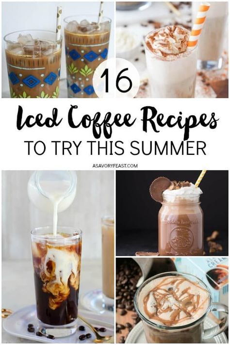 Coffee Recipe Ideas, Seasonal Coffee Drinks, Summer Coffee Drinks, Iced Coffee Recipes, Homemade Iced Coffee, Iced Coffee Recipe, Iced Coffee At Home, Iced Coffee Drinks, Easy Coffee Recipes