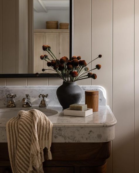 Amber Lewis Bathroom, Amber Bathroom, Amber Interiors Bathroom, Hillside Terrace, Coyote Buttes, Moody Bathroom, Georgia House, Basement Reno, Amber Lewis