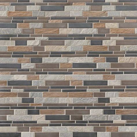 Exterior Tiles Texture, Front Wall Tiles, Wall Tile Texture, Elevation Tiles, Interlocking Pattern, Stone Mosaic Wall, Walls Ideas, Front Wall Design, Exterior Wall Tiles