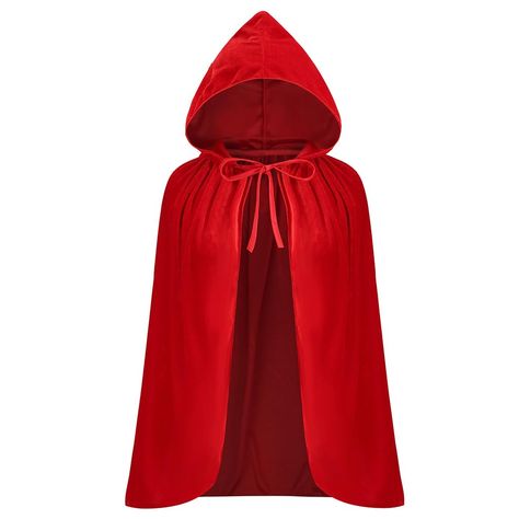 PRICES MAY VARY. Length: 22" /24" / 26" (from shoulder to hem) Full length, with oversized hood, ties at the neck Multiple styles: different styles for you to choose from, can meet a variety of cosplay needs. Made of soft, lightweight velvet that is very kind to the skin. Perfect for Little Red Riding Hood costume parties, Christmas, cosplay, Halloween, costume parties, stage dress up, vampires, royalty, school events and more! Adult Vampire Black Cape Halloween Cosplay Costume Magician Costume Red Riding Hood Cape, Magician Costume, Cloak With Hood, Hood Cape, Stage Dress, Red Cloak, Red Riding Hood Costume, Christmas Cosplay, Red Cape