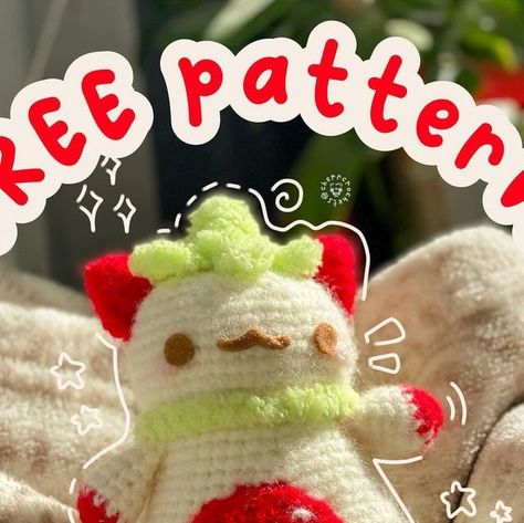 Strawberry Animal Crochet Pattern Free, Strawberry Animal Crochet, Strawberry Crochet Projects, Strawberry Cat Crochet, Strawberry Crochet Pattern Free, Crochet Strawberry Pattern Free, Small Crochet Projects Free Patterns, Cat Crochet Pattern Free, Crochet Plushie Patterns