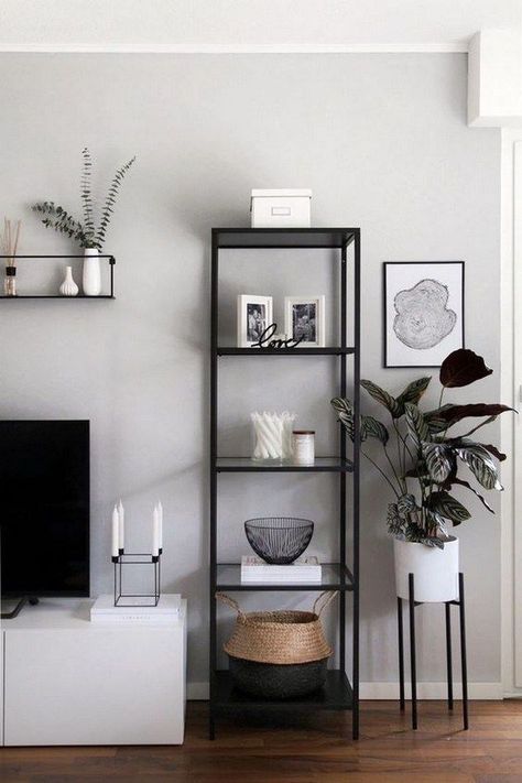 Black And White Living Room Decor, Small Apartment Decorating Living Room, White Living Room Decor, Black And White Living Room, Elegant Living Room Design, First Apartment Decorating, Small Apartment Living Room, Small Apartment Living, Elegant Living Room