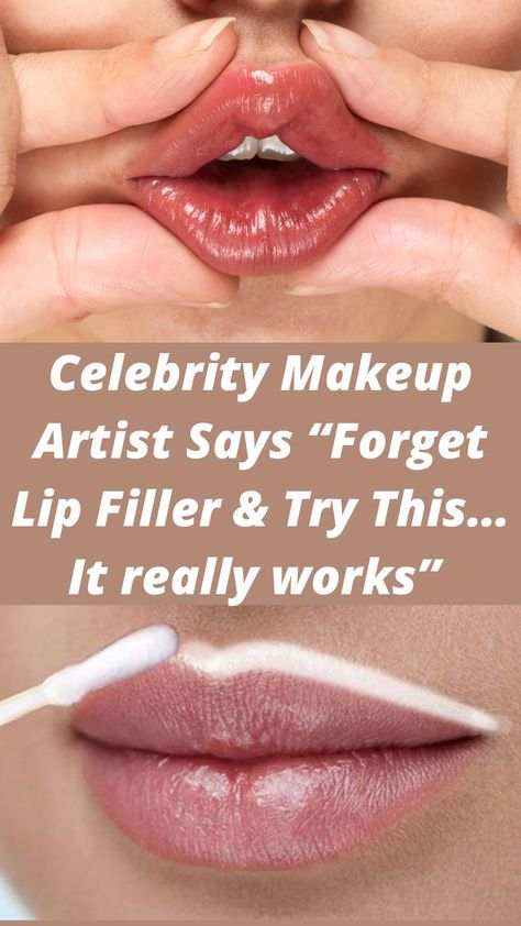 Beauty Industry Experts Agree This is a Great Solution for Younger, Plumper Looking Lips! Lip Plumpers That Work, Model Secrets, Natural Lip Plumper, Plump Lips Naturally, Lip Plumpers, Plump Lips, Celebrity Makeup Artist, Natural Lip, Lip Hydration